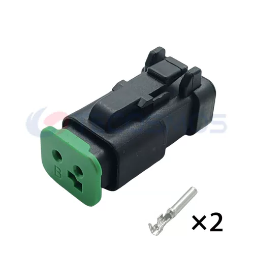 Waterproof IP66 Copper ABS/Nylon Wire Harness Water Temperature Plug for Excavator Solenoid Valve and Car 2-Pin... - image 4